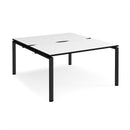 Adapt Back to Back Desks 800mm Deep - White/Black - NWOF