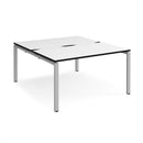 Adapt Back to Back Desks 800mm Deep - White/Black - NWOF