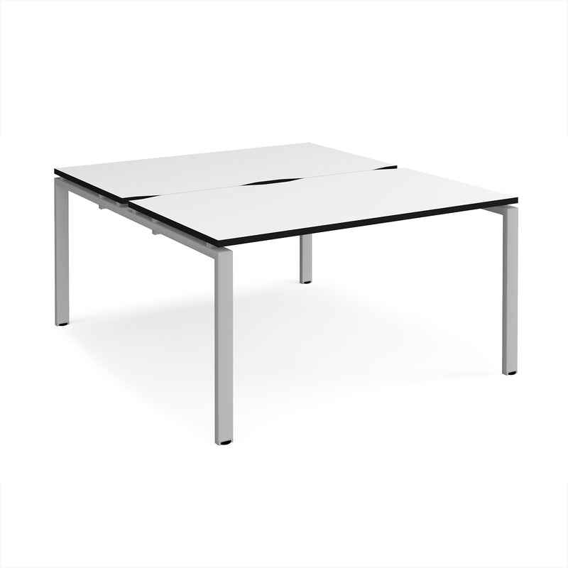 Adapt Back to Back Desks 800mm Deep - White/Black