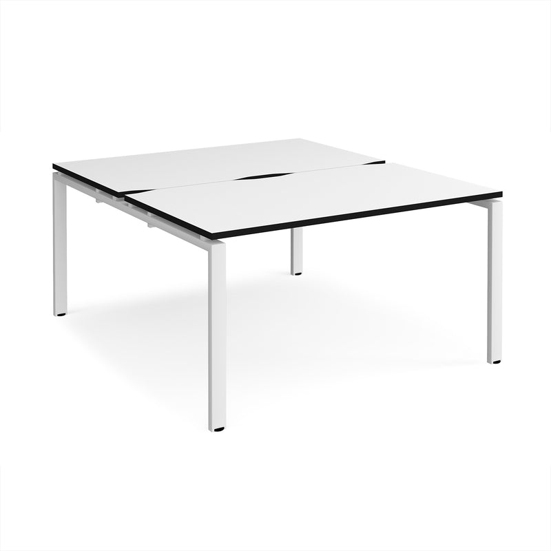 Adapt Back to Back Desks 800mm Deep - White/Black