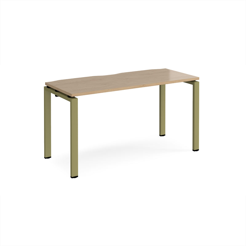 Adapt Single Desk 600mm Deep - Kendal Oak