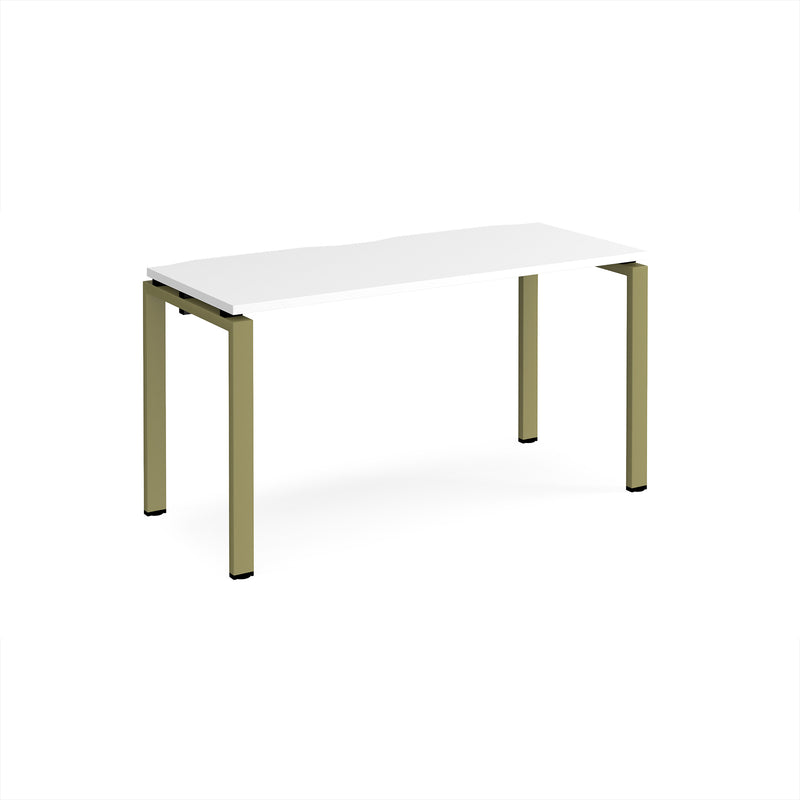 Adapt Single Desk 600mm Deep - White