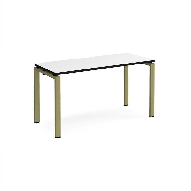 Adapt Single Desk 600mm Deep - White/Black