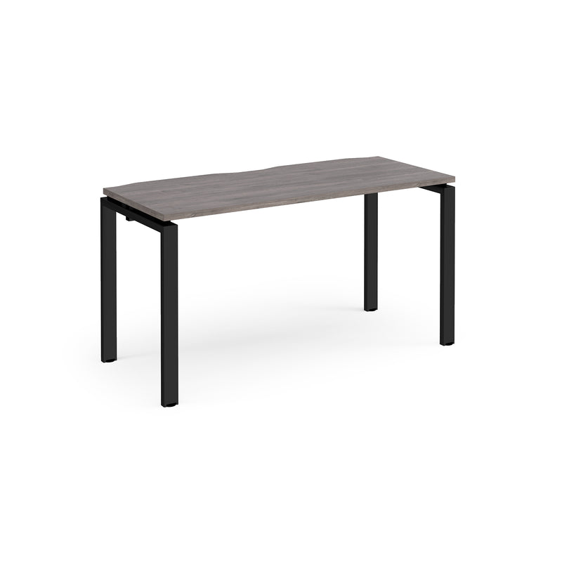 Adapt Single Desk 600mm Deep - Grey Oak