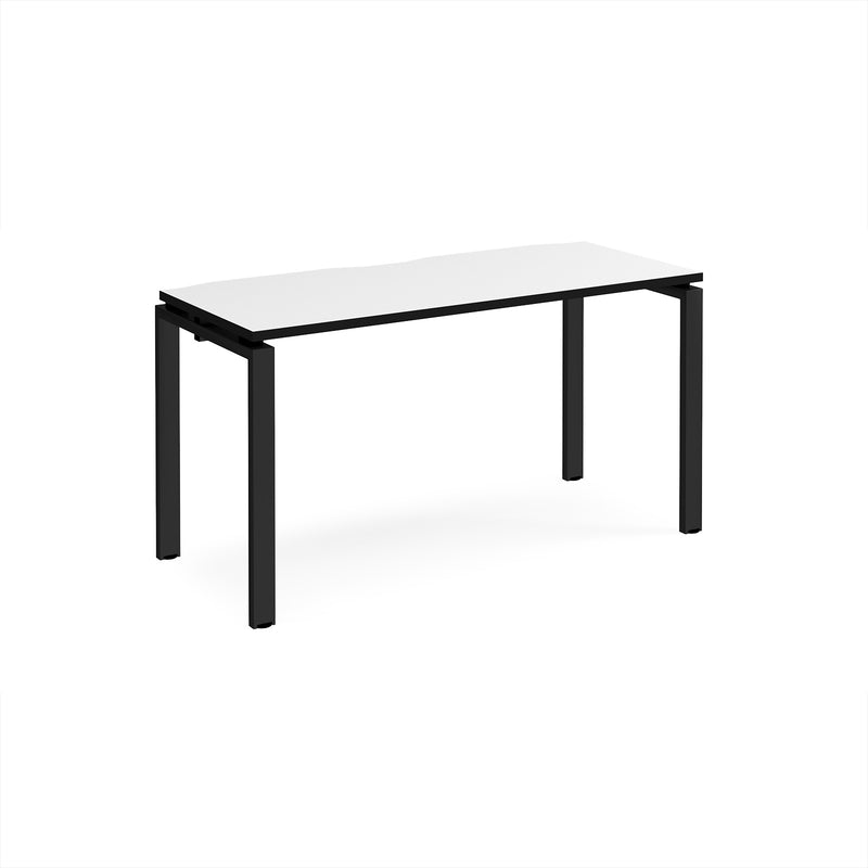 Adapt Single Desk 600mm Deep - White/Black