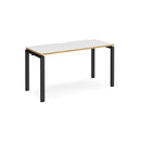Adapt Single Desk 600mm Deep - White/Oak - NWOF