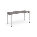 Adapt Single Desk 600mm Deep - Grey Oak - NWOF