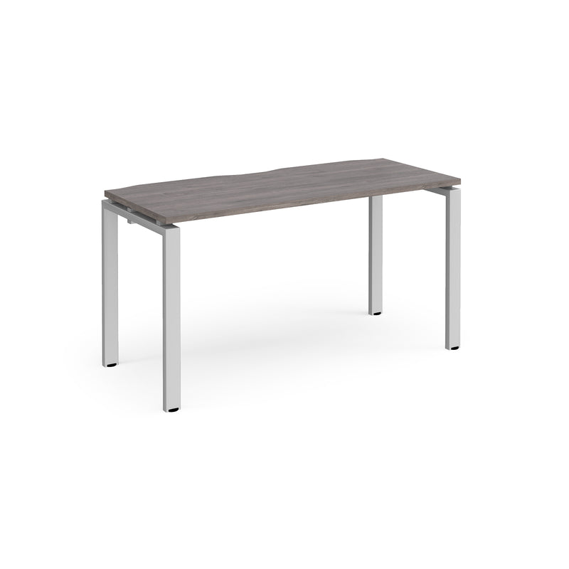 Adapt Single Desk 600mm Deep - Grey Oak