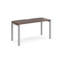 Adapt Single Desk 600mm Deep - Walnut - NWOF