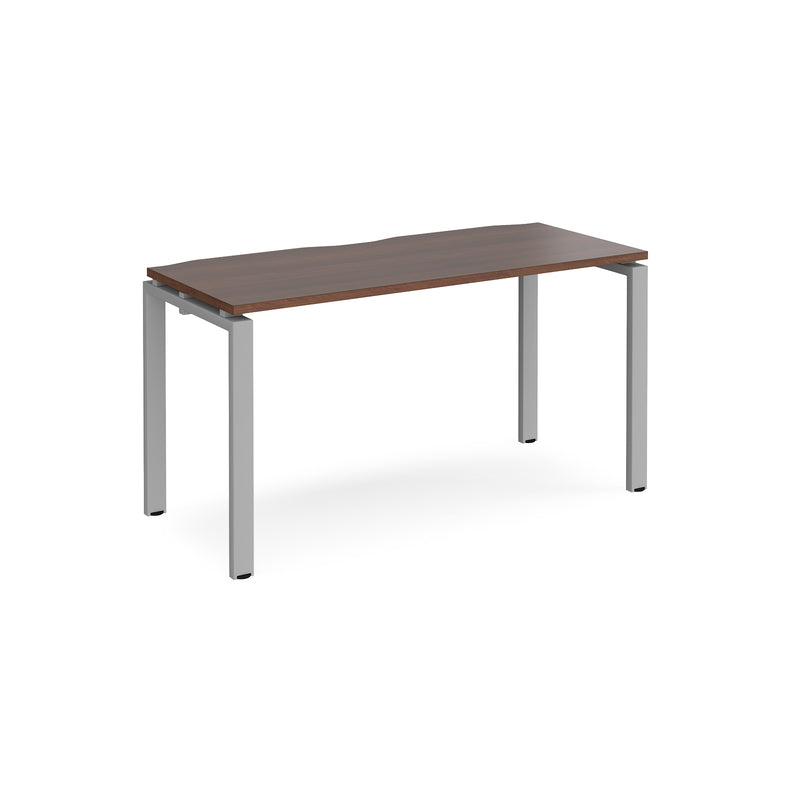 Adapt Single Desk 600mm Deep - Walnut