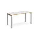 Adapt Single Desk 600mm Deep - White/Oak - NWOF