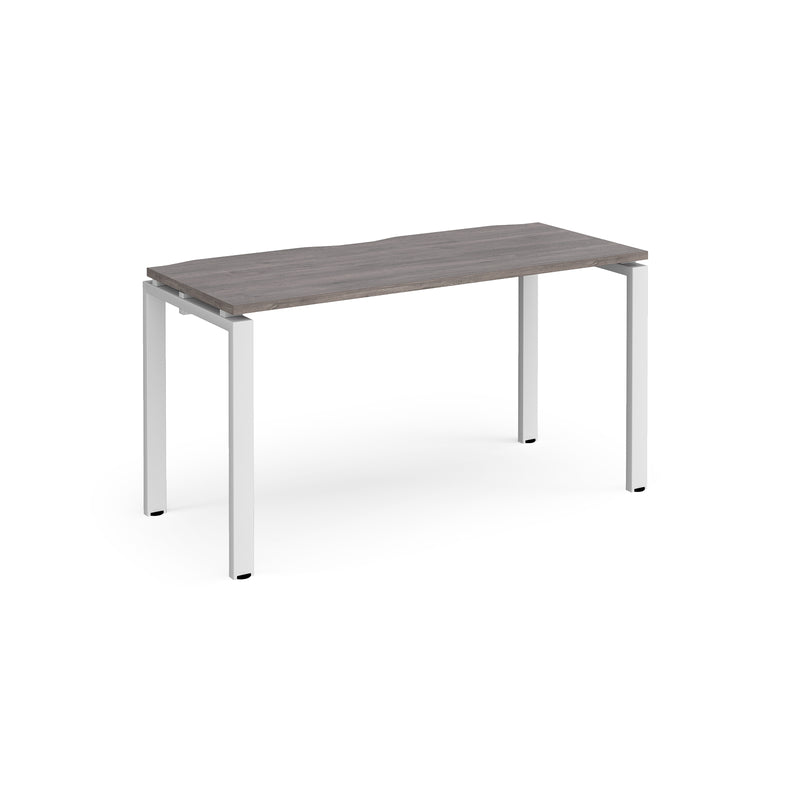 Adapt Single Desk 600mm Deep - Grey Oak