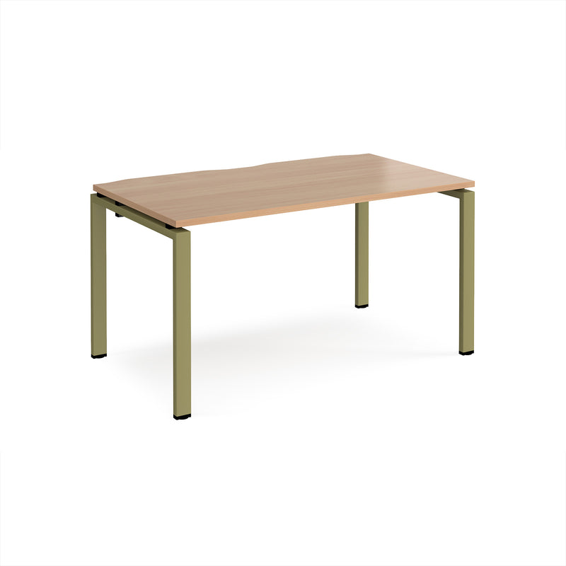 Adapt Single Desk 800mm Deep - Beech