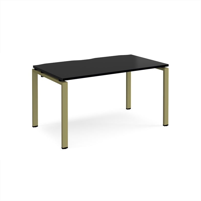 Adapt Single Desk 800mm Deep - Black