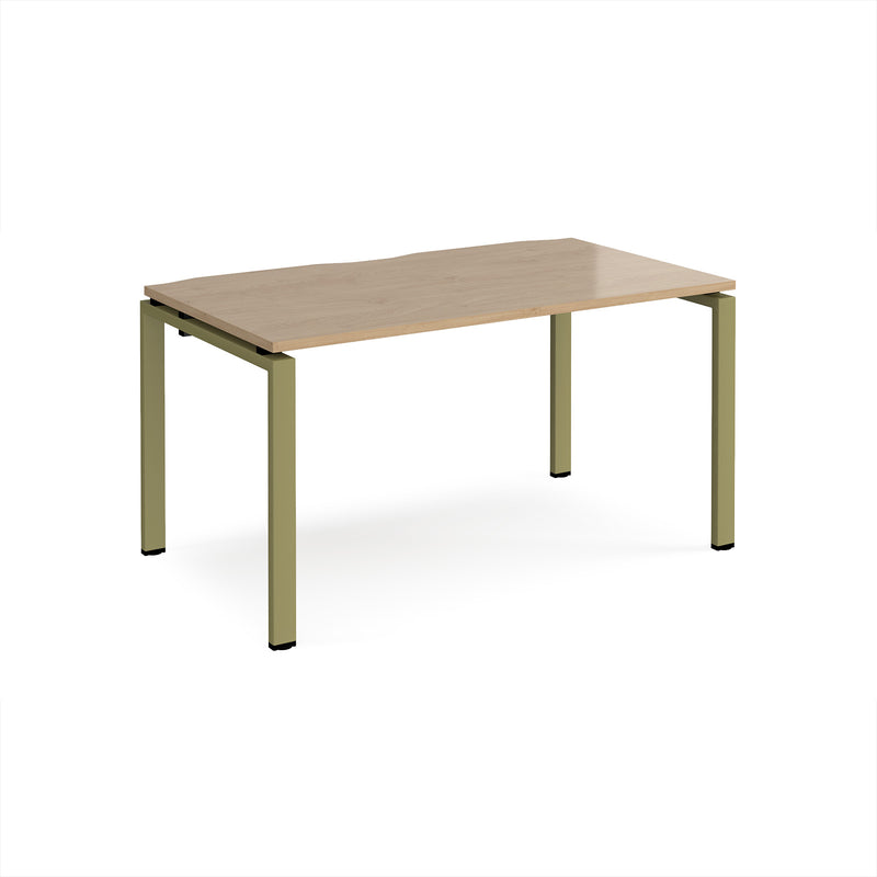 Adapt Single Desk 800mm Deep - Kendal Oak