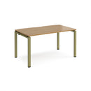 Adapt Single Desk 800mm Deep - Oak - NWOF