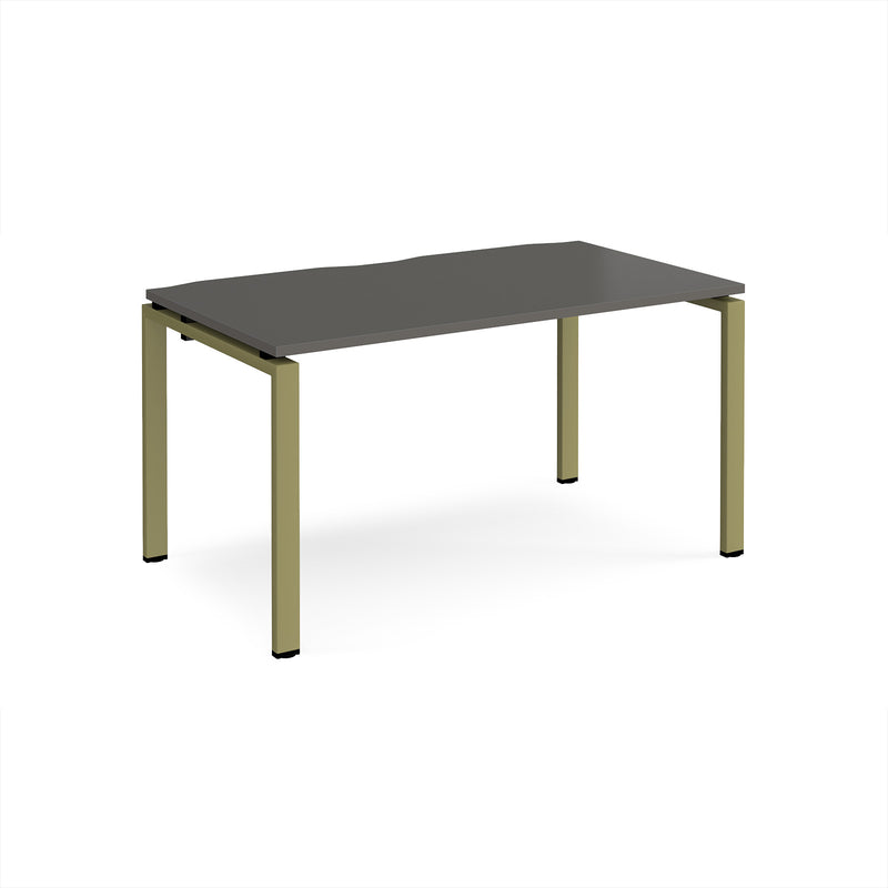 Adapt Single Desk 800mm Deep - Storm Grey