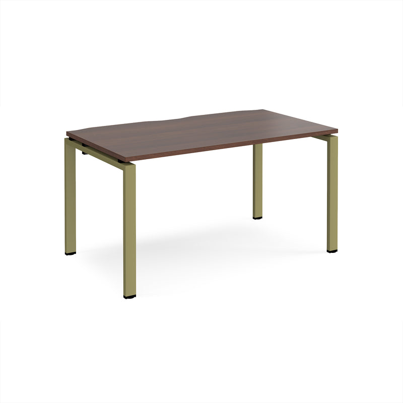Adapt Single Desk 800mm Deep - Walnut
