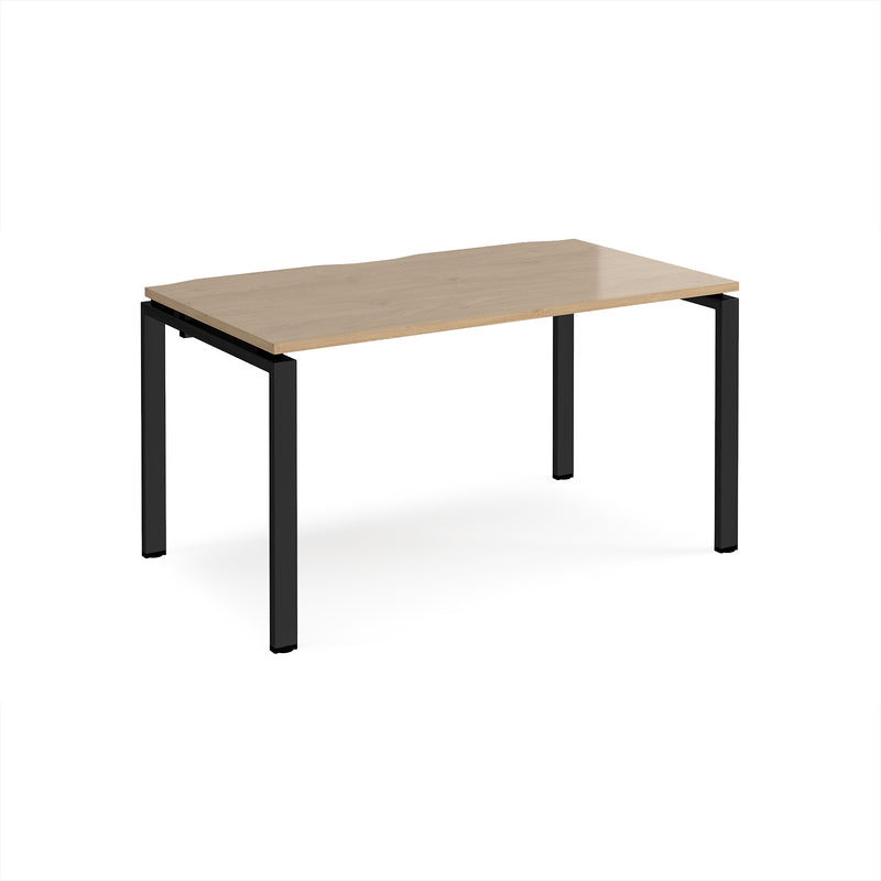 Adapt Single Desk 800mm Deep - Kendal Oak