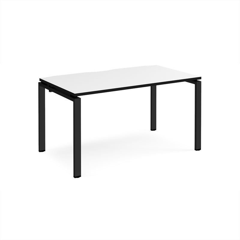 Adapt Single Desk 800mm Deep - White/Black