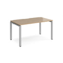 Adapt Single Desk 800mm Deep - Kendal Oak - NWOF
