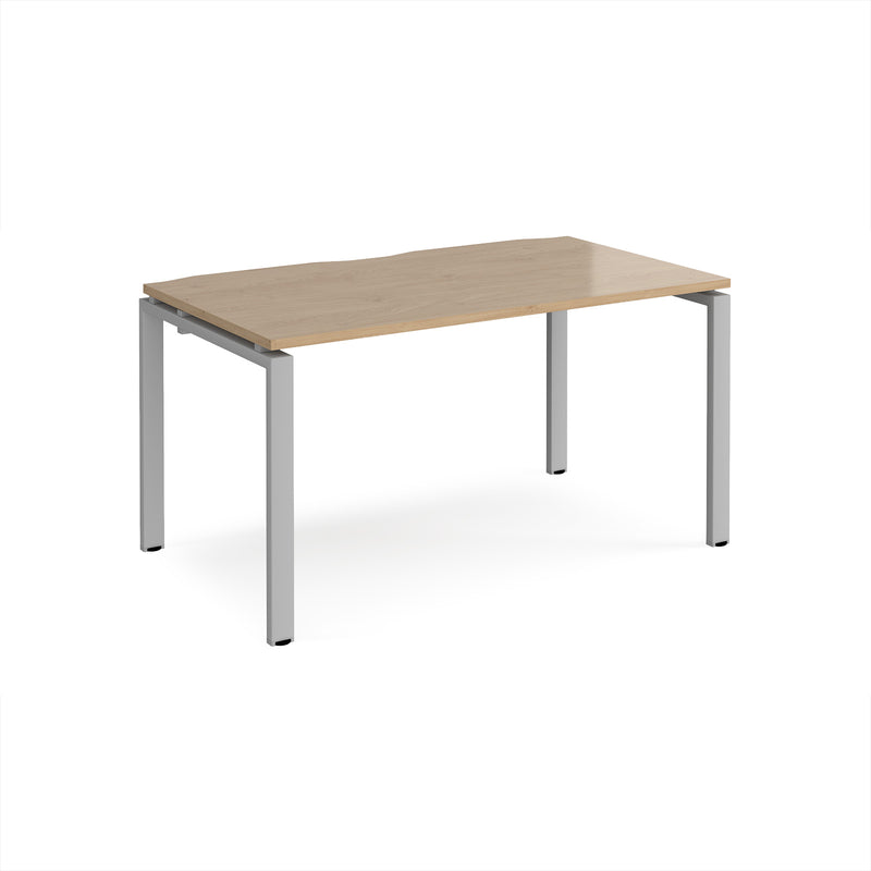 Adapt Single Desk 800mm Deep - Kendal Oak