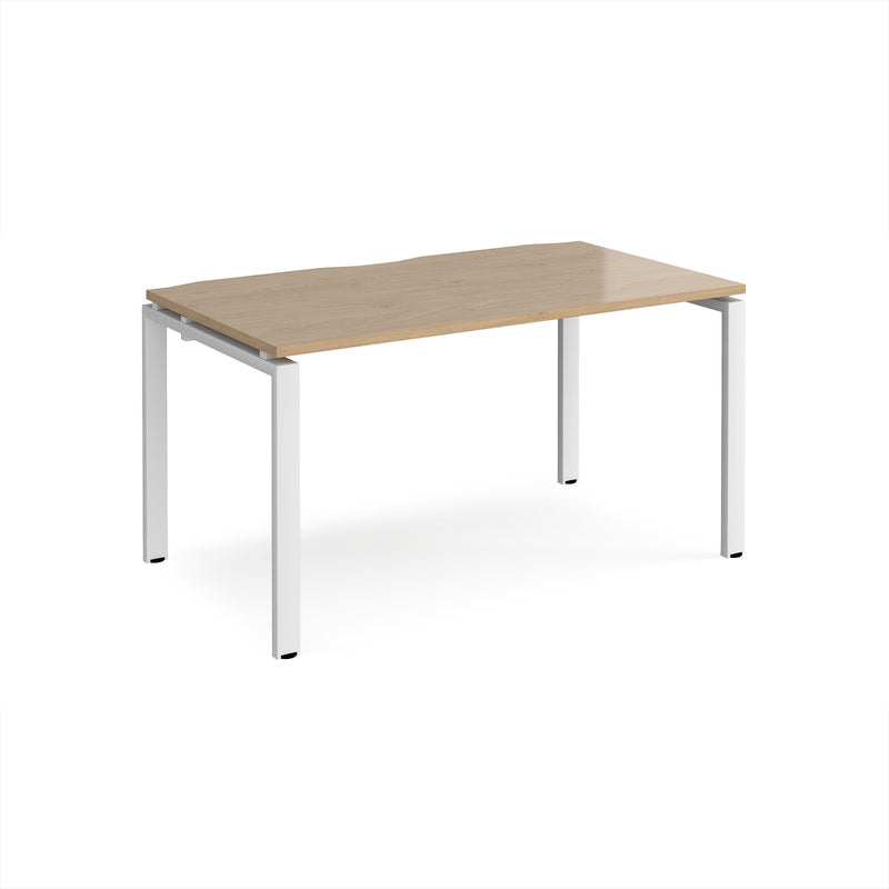 Adapt Single Desk 800mm Deep - Kendal Oak