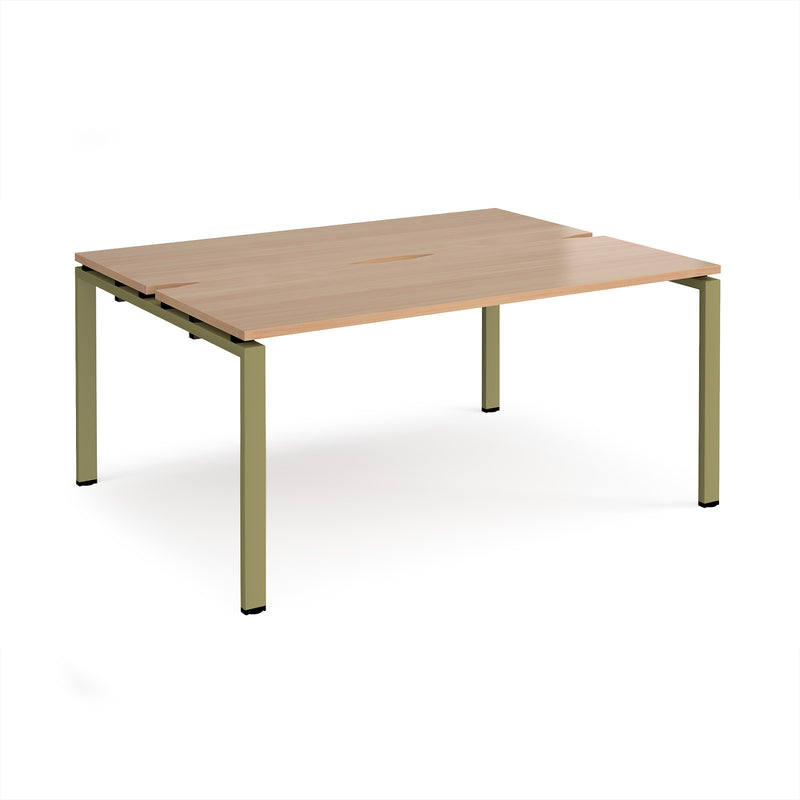 Adapt Back to Back Desks 600mm Deep - Beech