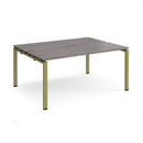 Adapt Back to Back Desks 600mm Deep - Grey Oak - NWOF