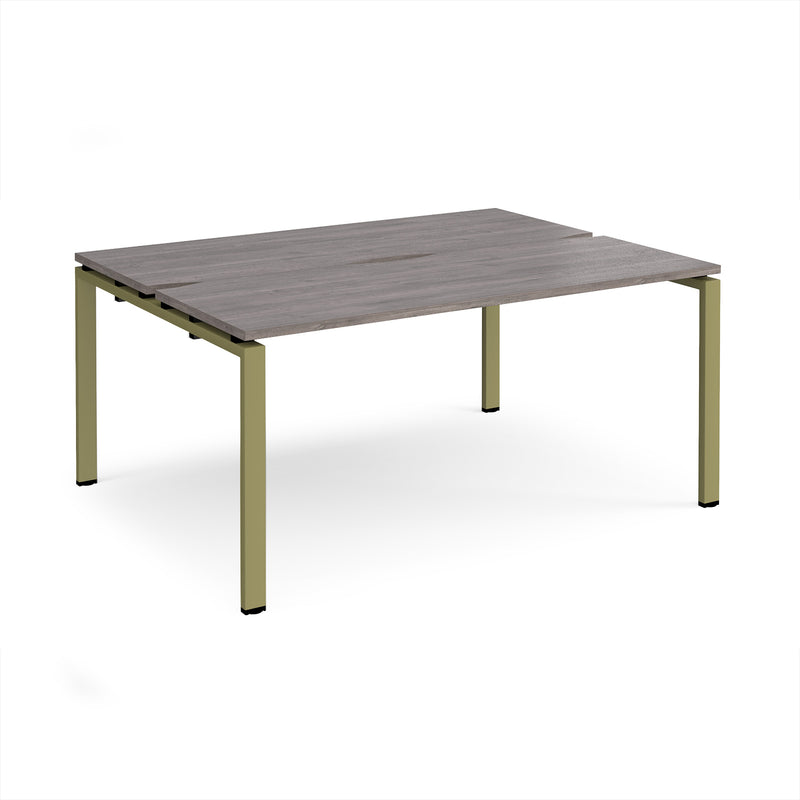 Adapt Back to Back Desks 600mm Deep - Grey Oak