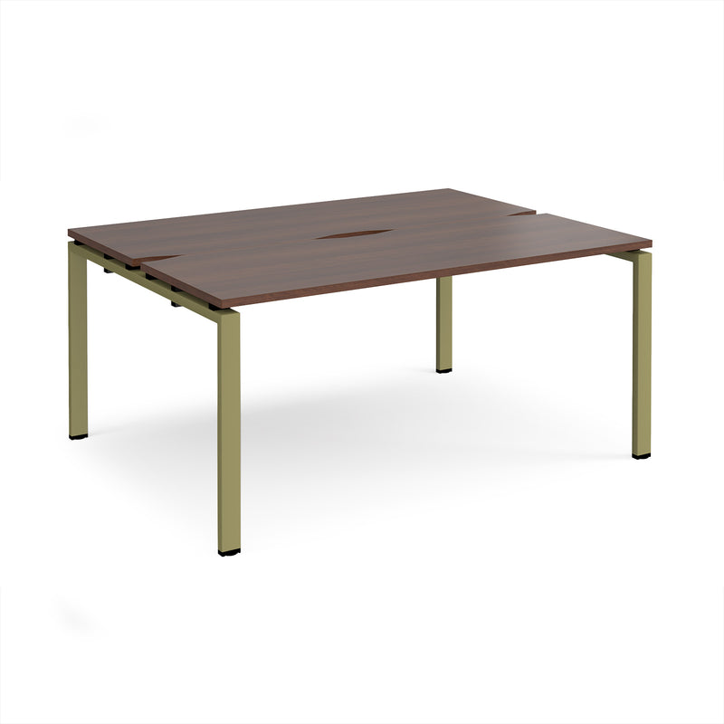 Adapt Back to Back Desks 600mm Deep - Walnut