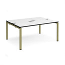 Adapt Back to Back Desks 600mm Deep - White/Black - NWOF