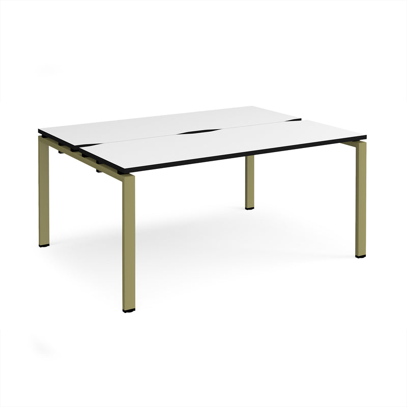 Adapt Back to Back Desks 600mm Deep - White/Black