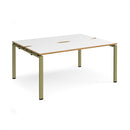 Adapt Back to Back Desks 600mm Deep - White/Oak - NWOF