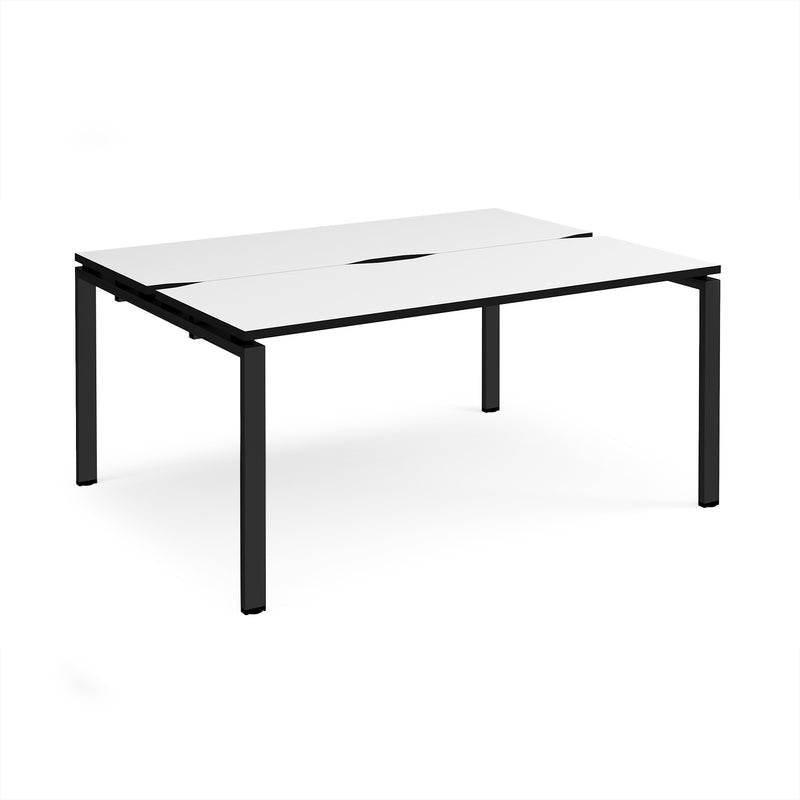 Adapt Back to Back Desks 600mm Deep - White/Black