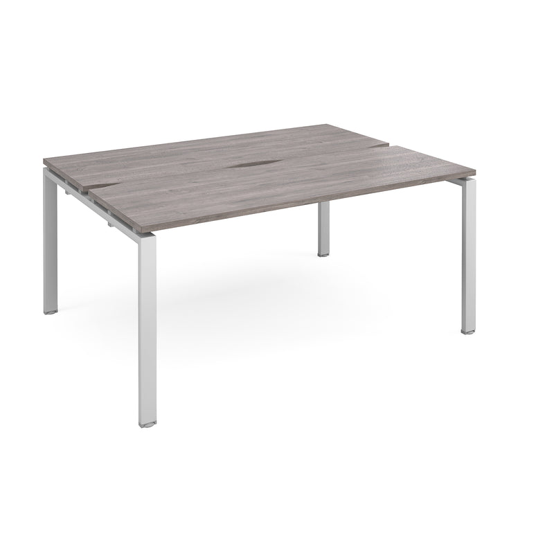 Adapt Back to Back Desks 600mm Deep - Grey Oak