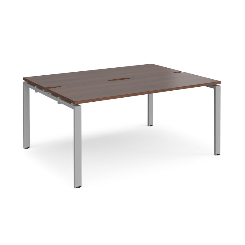 Adapt Back to Back Desks 600mm Deep - Walnut