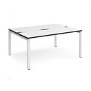 Adapt Back to Back Desks 600mm Deep - White/Black - NWOF