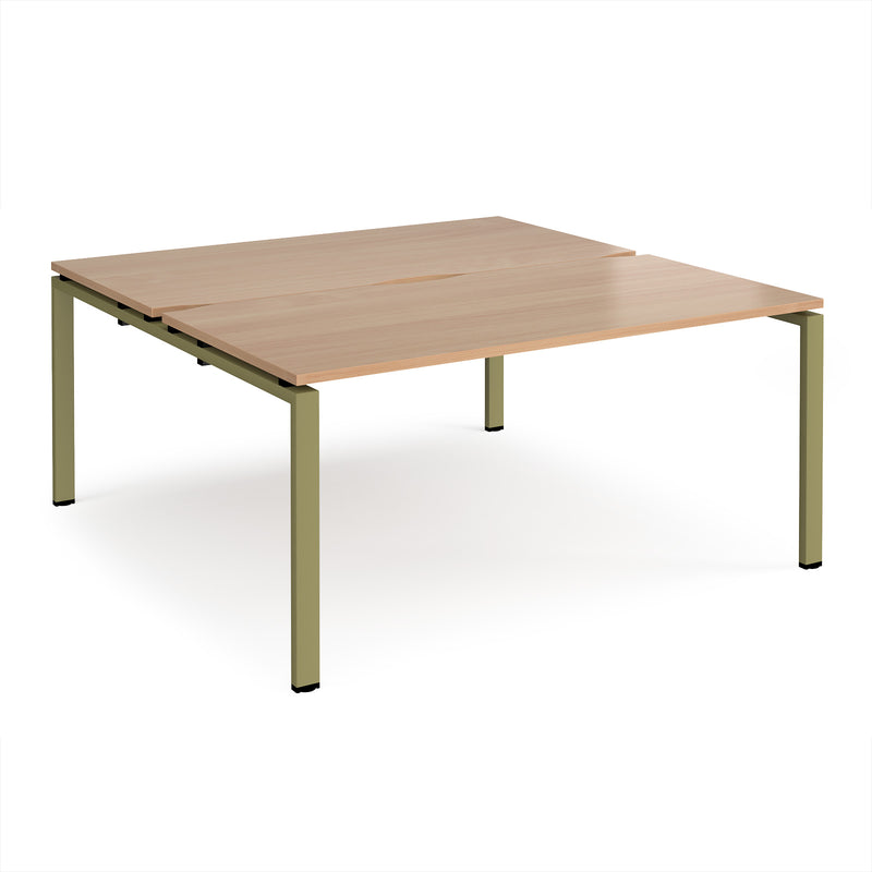 Adapt Back to Back Desks 800mm Deep - Beech