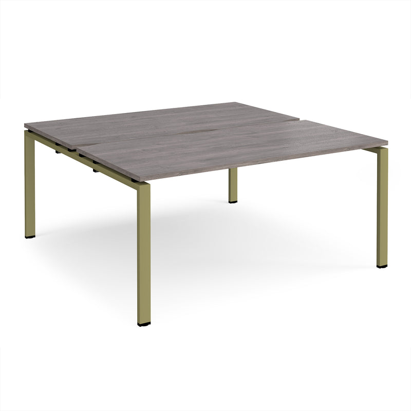 Adapt Back to Back Desks 800mm Deep - Grey Oak