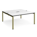 Adapt Back to Back Desks 800mm Deep - White/Black - NWOF