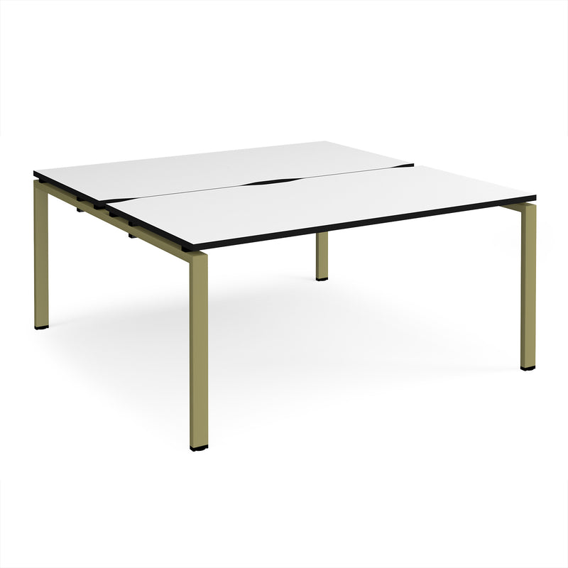 Adapt Back to Back Desks 800mm Deep - White/Black