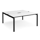 Adapt Back to Back Desks 800mm Deep - White/Black - NWOF