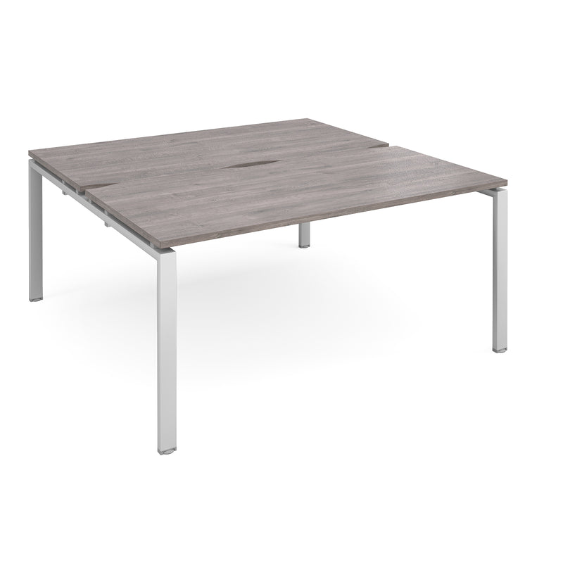 Adapt Back to Back Desks 800mm Deep - Grey Oak