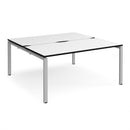 Adapt Back to Back Desks 800mm Deep - White/Black - NWOF
