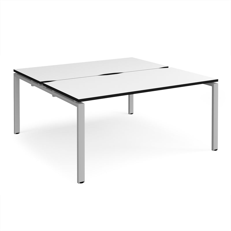 Adapt Back to Back Desks 800mm Deep - White/Black
