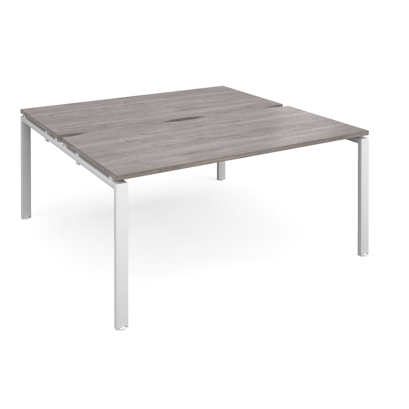 Adapt Back to Back Desks 800mm Deep - Grey Oak