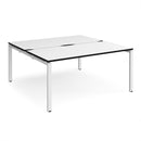 Adapt Back to Back Desks 800mm Deep - White/Black - NWOF