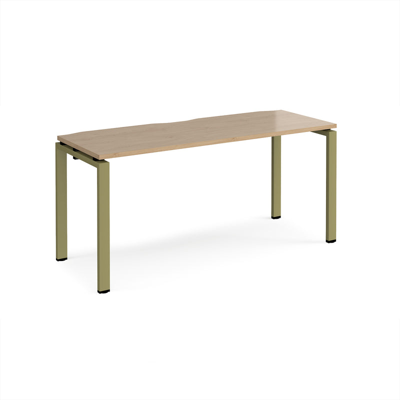 Adapt Single Desk 600mm Deep - Kendal Oak