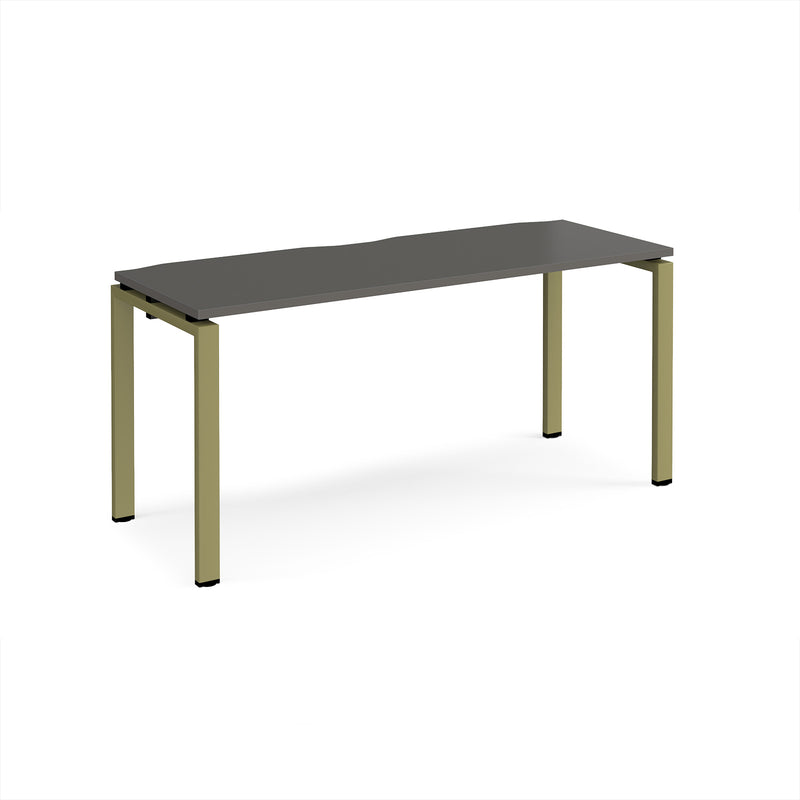 Adapt Single Desk 600mm Deep - Storm Grey